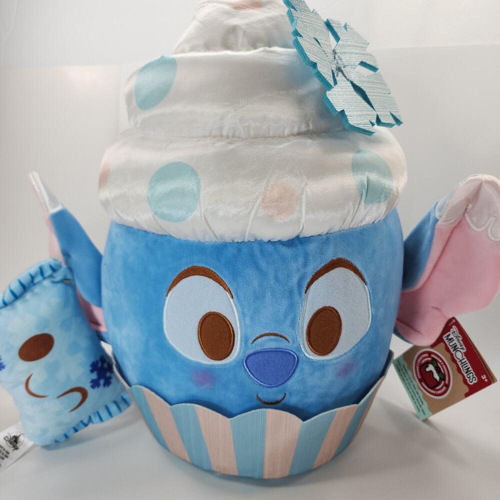 Disney Munchlings Stitch Season's Sweetings Holiday Cupcake Plush NWT